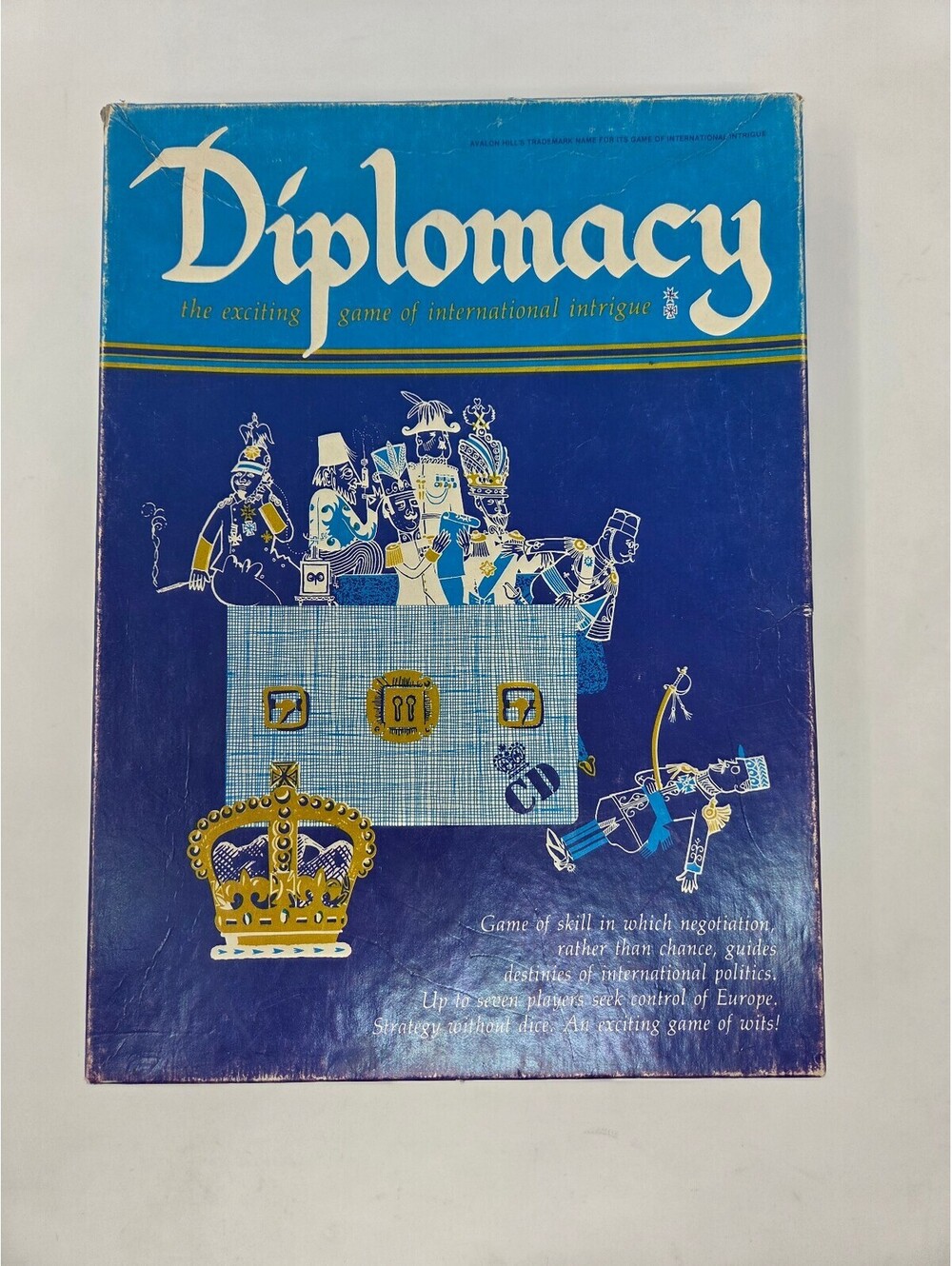 VTG Diplomacy Board Game 1976 Avalon Hill Bookshelf Complete 1970s Rare Retro